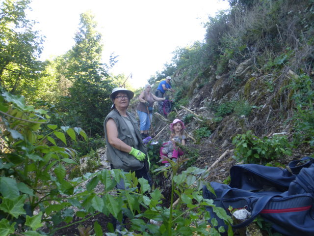 Création du nouveau sentier, côté Abbaye